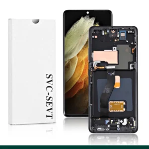 Genuine LCD Screen and Digitizer For Samsung Galaxy S21 Ultra 5G SM-G998B With Frame  Black