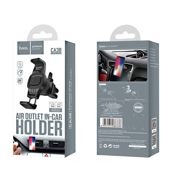 HOCO-CA38-Platinum-sharp-air-outlet-in-car-holder