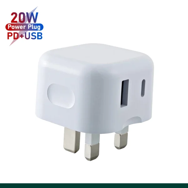 ANG JK-TC30 20W Type-C PD Wall Charger 3 Pin Triangle Adapter Power Plug Adapter