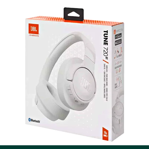 JBL Tune-720bt Wireless Bluetooth Over Ear Headphone White