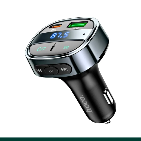 Hoco E70 Fast PD30W+QC3.0 Car Charger With Wireless FM Transmitter