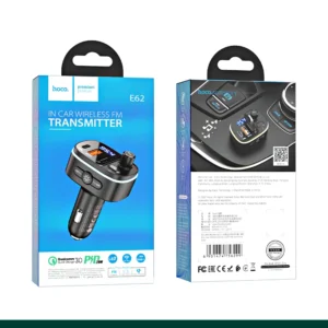 Hoco E62 Fast PD20W+QC3.0 Car Charger With Wireless FM Transmitter