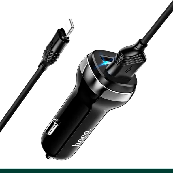Hoco Z40 Superior Dual Port Set With Lightning Cable Car Charger