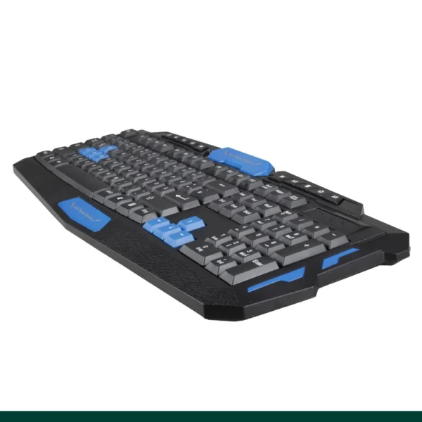 ANG HK-8100 Wireless Gaming Keyboard Mouse Combo – Black with Blue