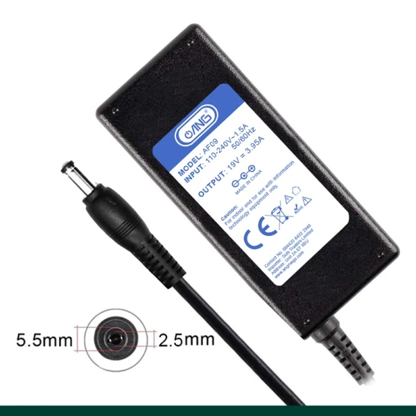 ANG CE Approved Toshiba Laptop Adapter 19V 4.7A 5.5x2.5mm.