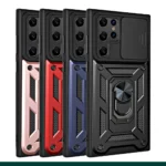 Window Push Ring Armor Case For Samsung Galaxy S Series