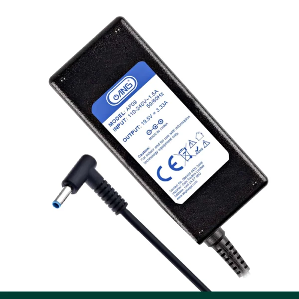 ANG CE Approved HP Laptop Adapter 19V 3.33A 4.5x3.0mm Blue Pin