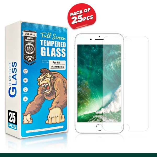 Compatible Tempered Glass For iPhone 8 Series (Pack of 25)