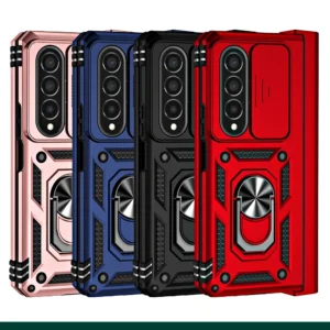 Window Push Ring Armor Case For Samsung Galaxy Z Series