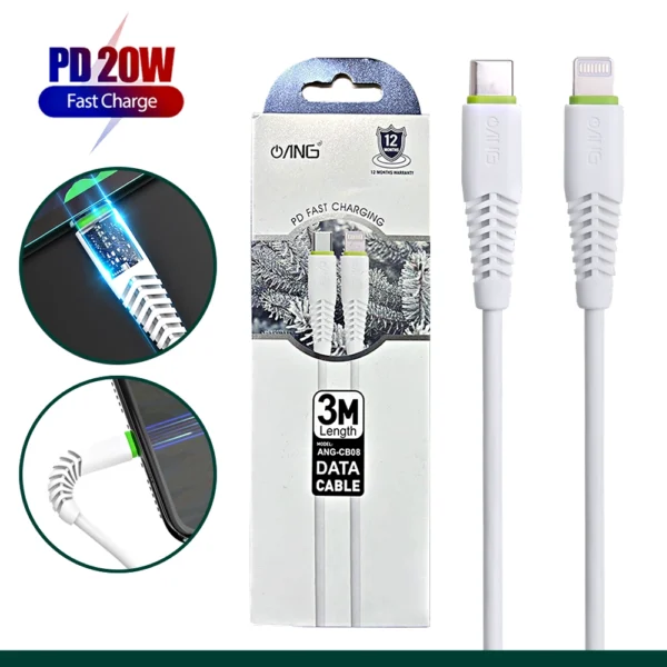 ANG CB08 Type-C to Lightning Data Cable PD 20W