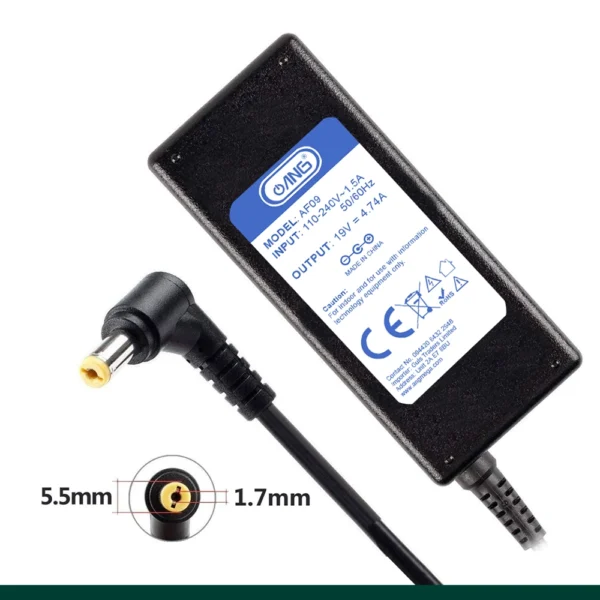 ANG CE Approved ACER Laptop Adapter 19V 4.74A 5.5x1.7mm