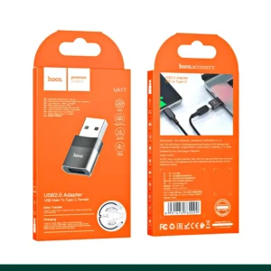 Hoco UA17 USB Male to Type-C Female USB 2.0 Adapter