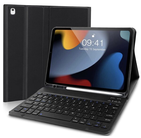Smart Bluetooth Keyboard Leather Case For iPad and Samsung Tab