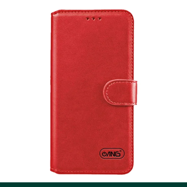 ANG Premium Leather Flip Book Case For iPhone 16 Series - Image 2