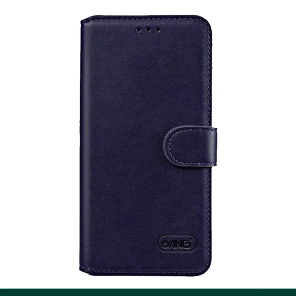 ANG Premium Leather Flip Book Case For iPhone 16 Series - Image 3