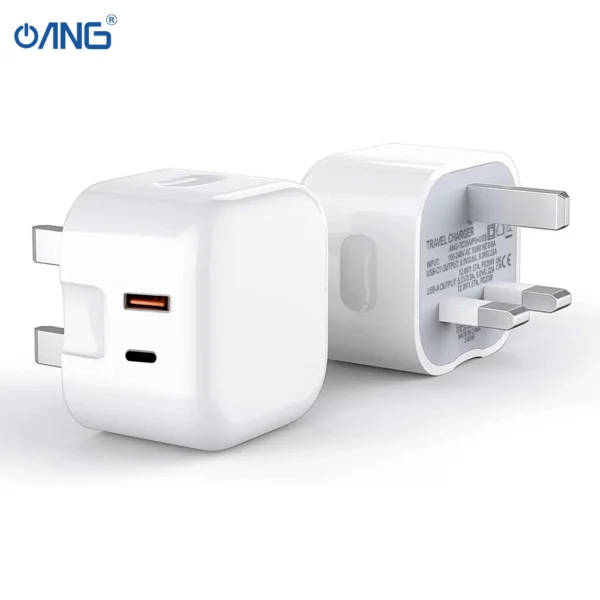 ANG TC30 – 1 USB Port QC3.0 + 1 USB C Port 20W Adaptor - Image 2