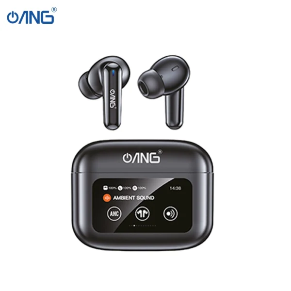 ANG T56 ANC + ENC Earbuds With LED Touch Screen - Image 2