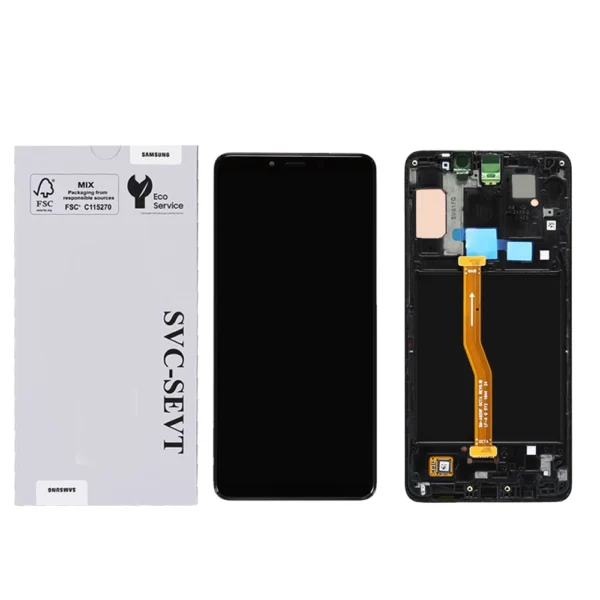 Genuine LCD Screen For Samsung Galaxy A9 2018 (A920) With Frame & Touchpad – Black (GH82-18308A)