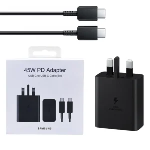 Samsung 45W USB C Adapter with USB C To USB C Cable 5A