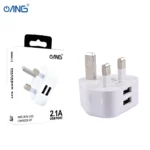ANG TC06A Dual USB Adaptor 2.1A