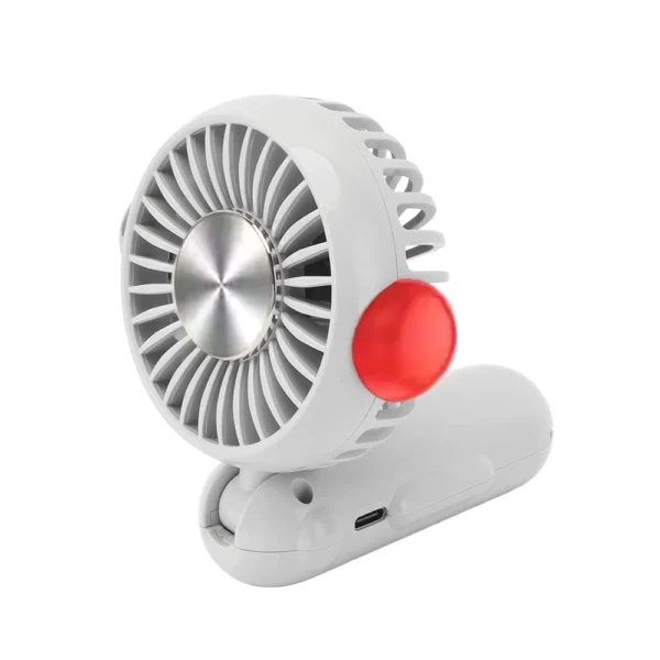 64C Handheld & Hanging Neck Folding Mini Rechargeable Cooling Fan - Image 2