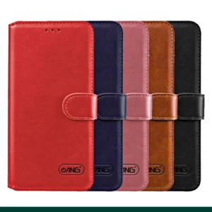 ANG Premium Leather Flip Book Case For Samsung S22