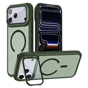 Compatible with MagSafe Lens Cover Kickstand Matte Back Cover For iPhone 17 Pro Max