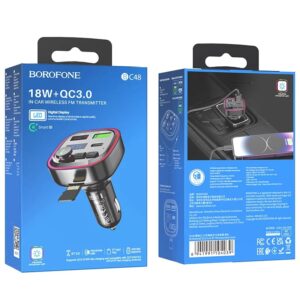 BOROFONE BC48 18W + QC3.0 In Car Bluetooth FM Transmitter
